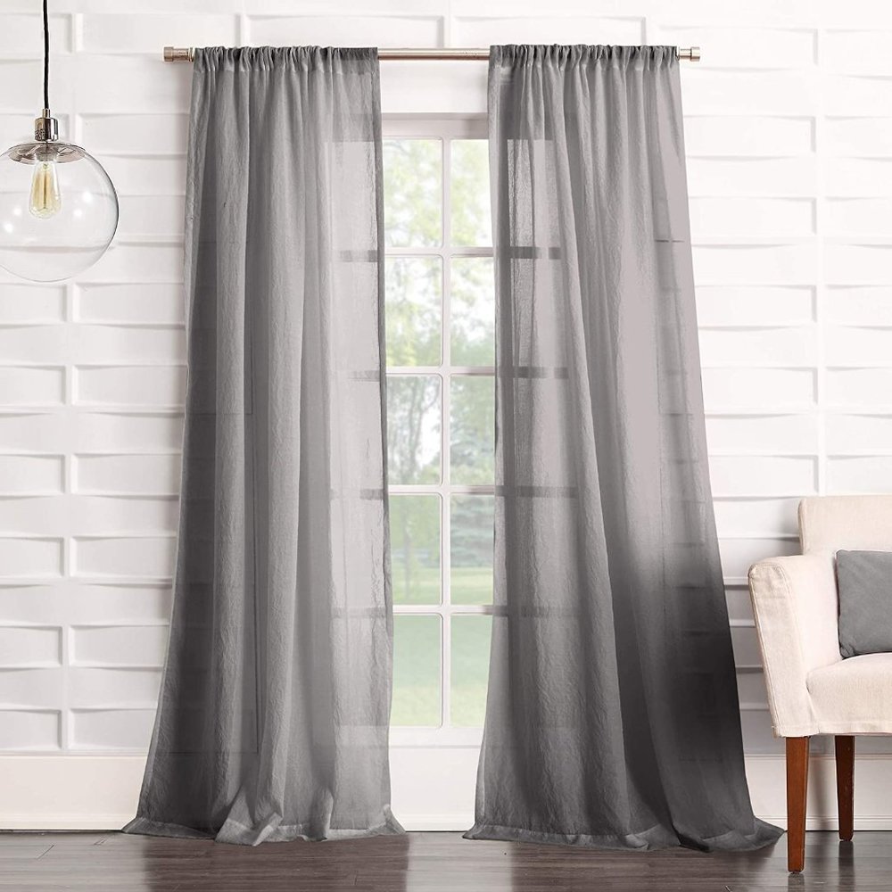 No 918 door window 1 Curtain Panel 50" x 120" Grey
